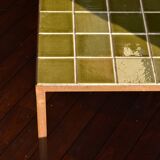 Vintage coffee table green tiles