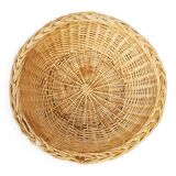 Round wicker basket
