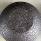 Pair of black lacquered metal catchall bowls
