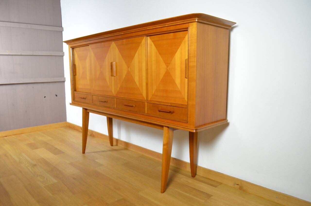 Vintage 1950 Compass Foot Buffet