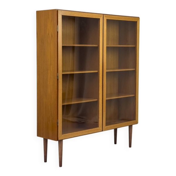 Teak Cabinet with Glass Doors from Omann Jun, 1960s