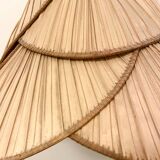 Uchiwa pendant light, in the style of Ingo Maurer, 1970s