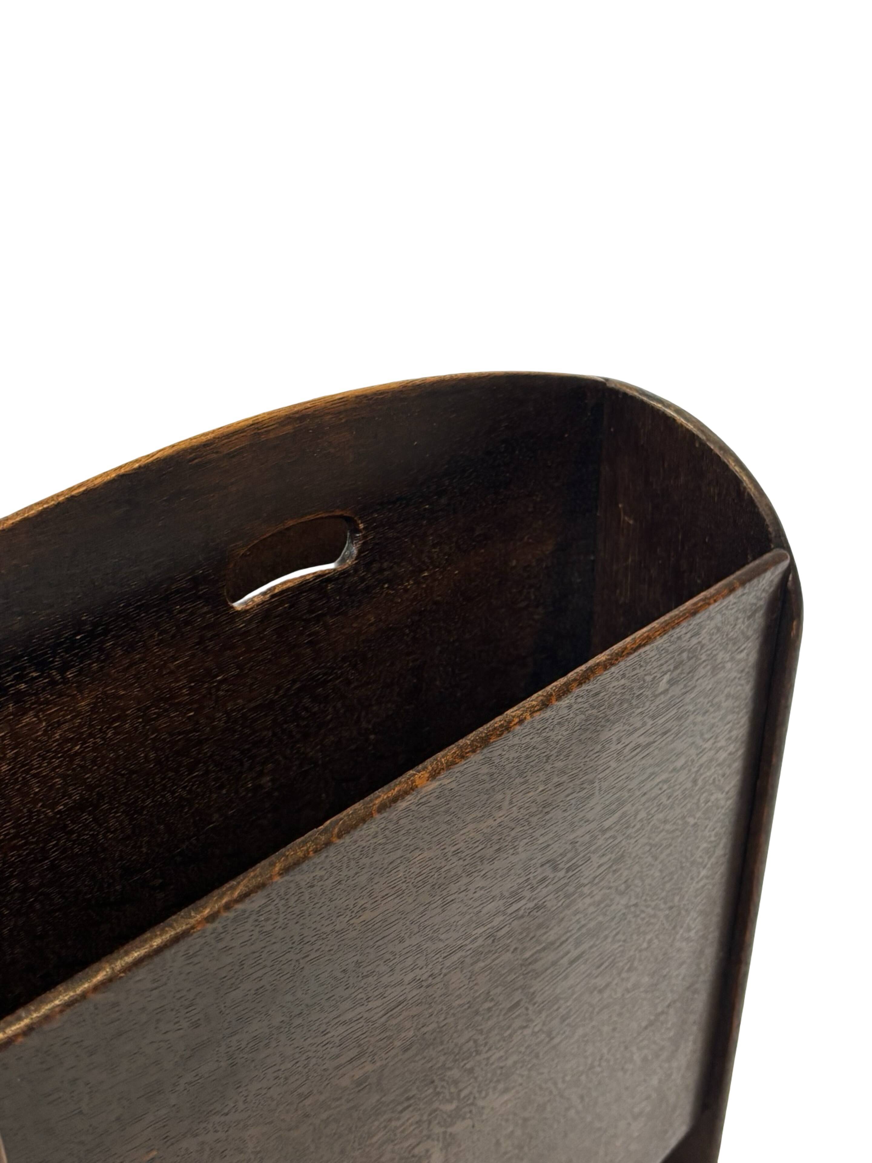 Art Deco Oak Newspaper Rack Magazine Rack 1950s design