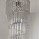 Large spiral chandelier with acrylic crystal trihedrons