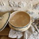 Fruit bowl in Creil and Montereau ironstone, Guirlande model.