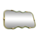 Contemporary Horizzontal Wave Mirror in Green and Gold "Torchon" Torciglion