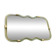 Contemporary Horizzontal Wave Mirror in Green and Gold "Torchon" Torciglion