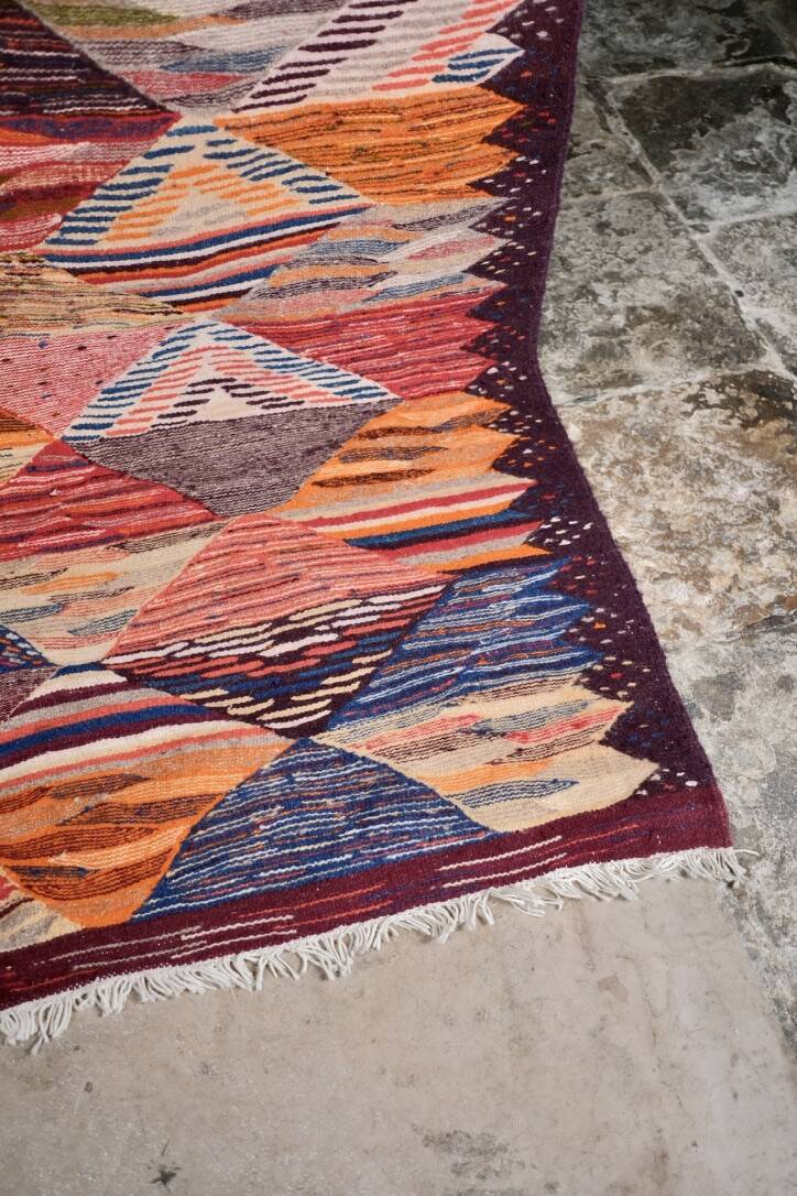 Kilim berbère multicolore, Maroc