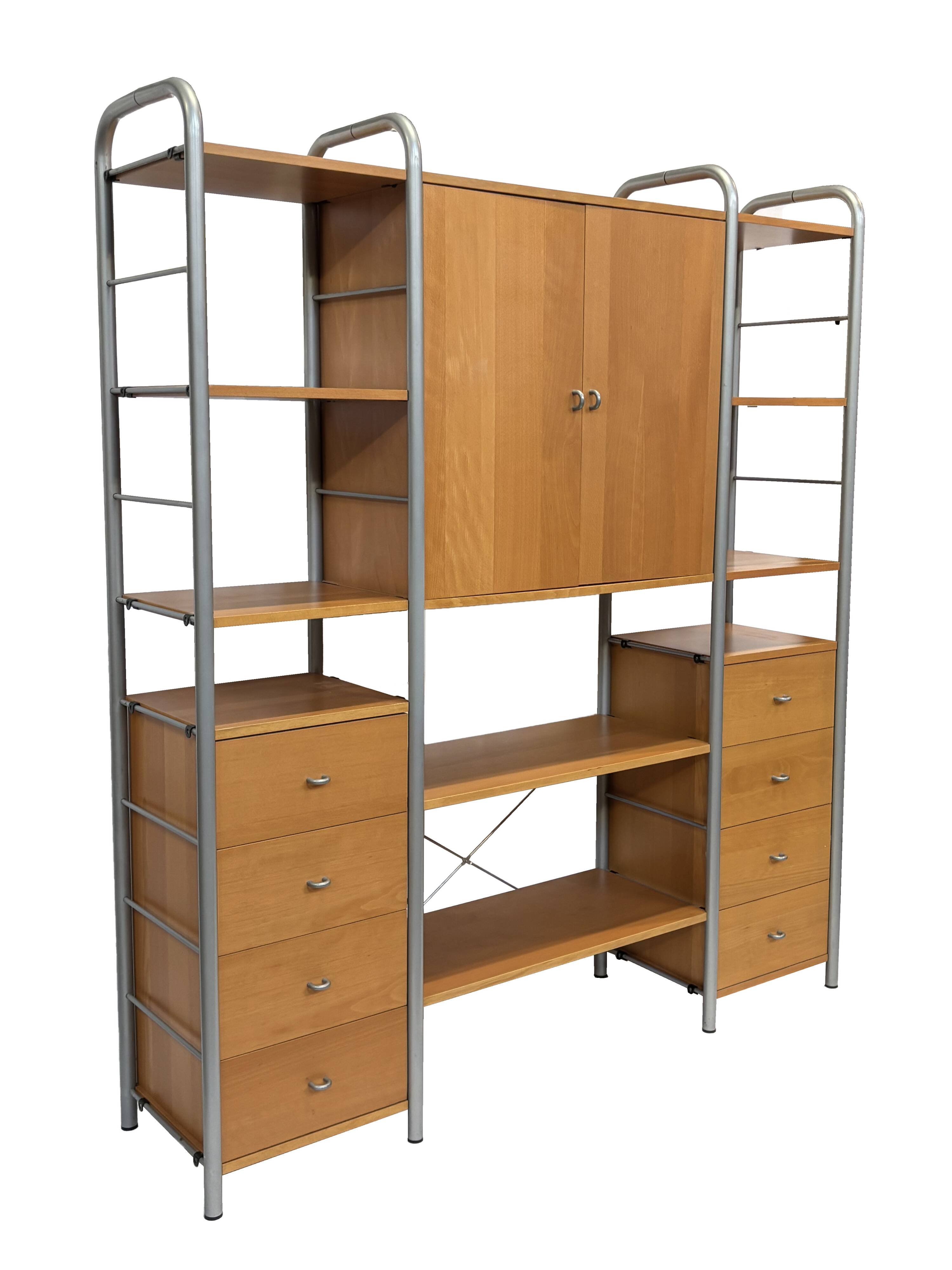 Vintage Ikea Niklas wall unit, Rutger Andersson modular wall bookcase