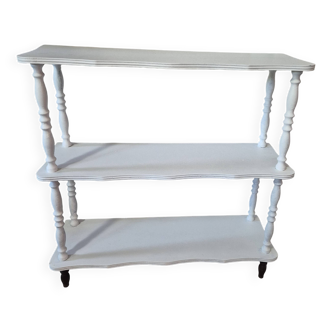 Meuble de rangement etagere sur pied vintage année 60 repeint partiellement