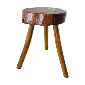 Tabouret tripode brutaliste