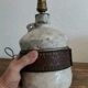 Alexandre Kostanda Rare Ceramic Leather-Rigged Lamp Base 1960