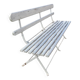 Folding garden bench in iron and old wood - 1950s