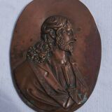 Plaque en bronze, Jésus de profil