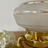 Table lamp globe vintag eblanc and gold