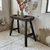 Brutalist solid wood console
