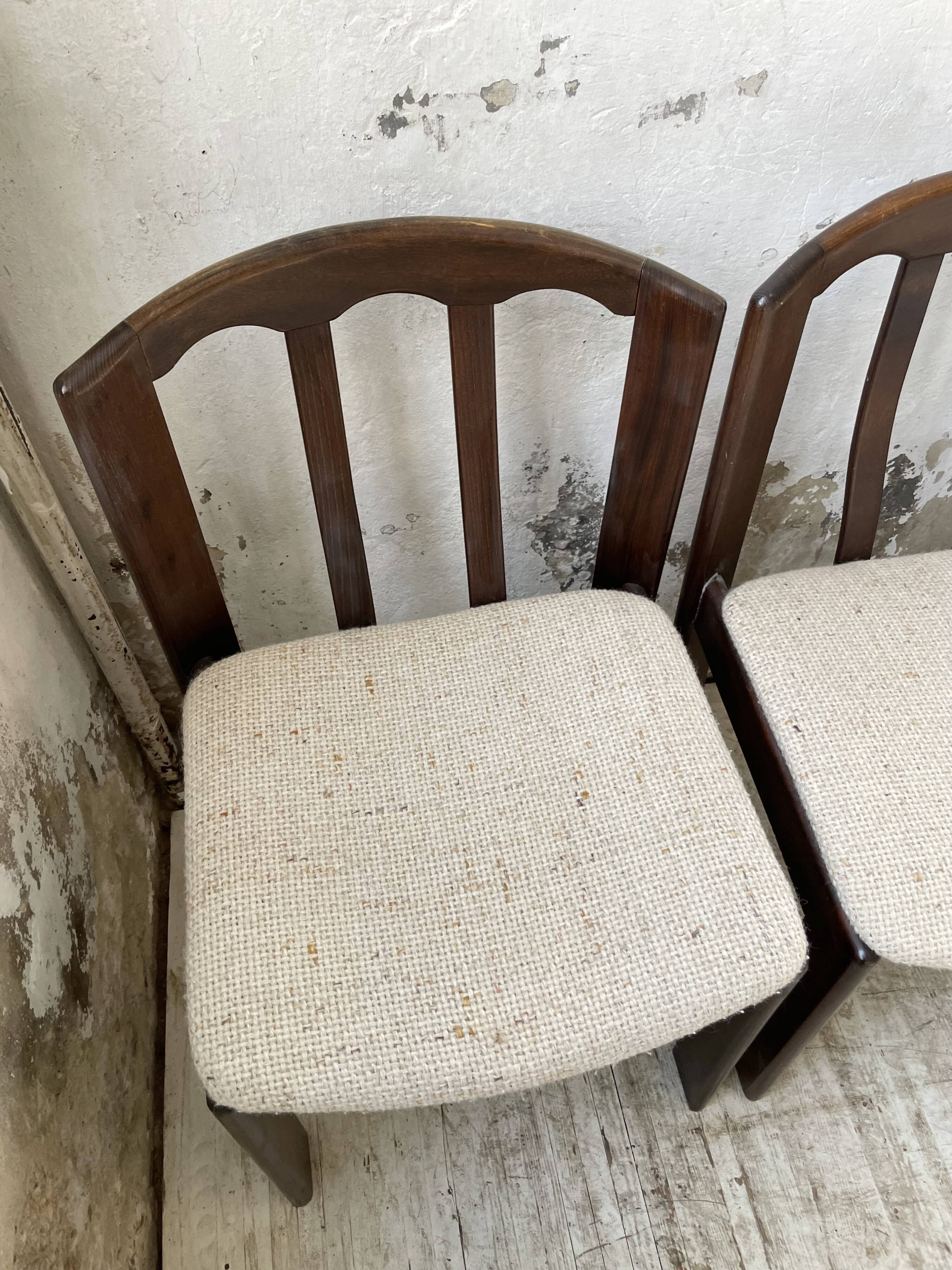 4 Scandinavian mahogany chairs