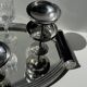 Vintage black two-handled mirror tray 26x38