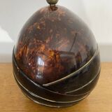 Antique Coconut Ice Bucket 50s Vintage