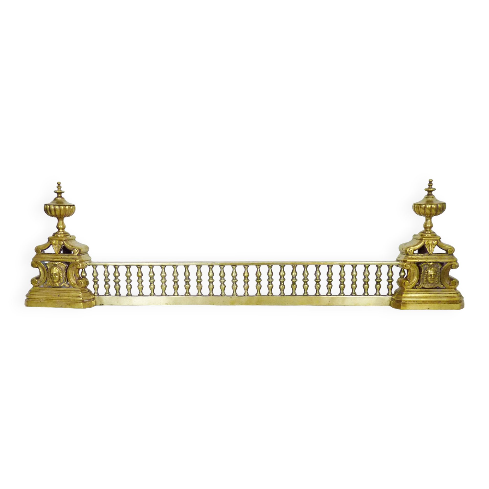 Fireplace bar, fireplace bar, fire bar, fireplace front in gilded bronze