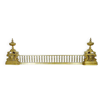 Fireplace bar, fireplace bar, fire bar, fireplace front in gilded bronze