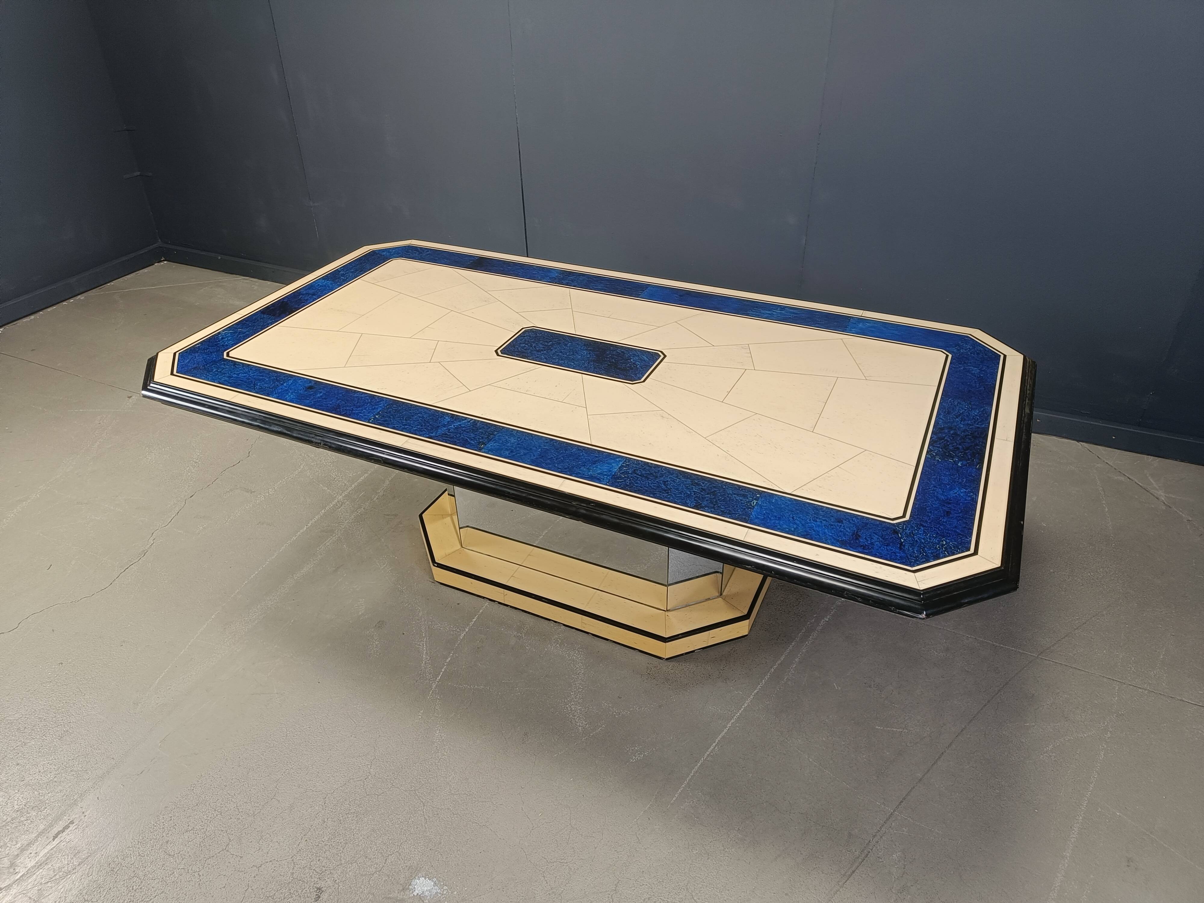 Vintage lacquered dining table, 1970s