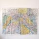 Old map New Paris monumental 75x55cm edition A. Leconte 1960