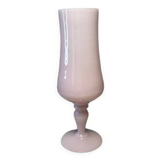 Pink opaline standing vase