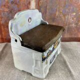 Matchbox in iridescent earthenware wall-mounted orange decor