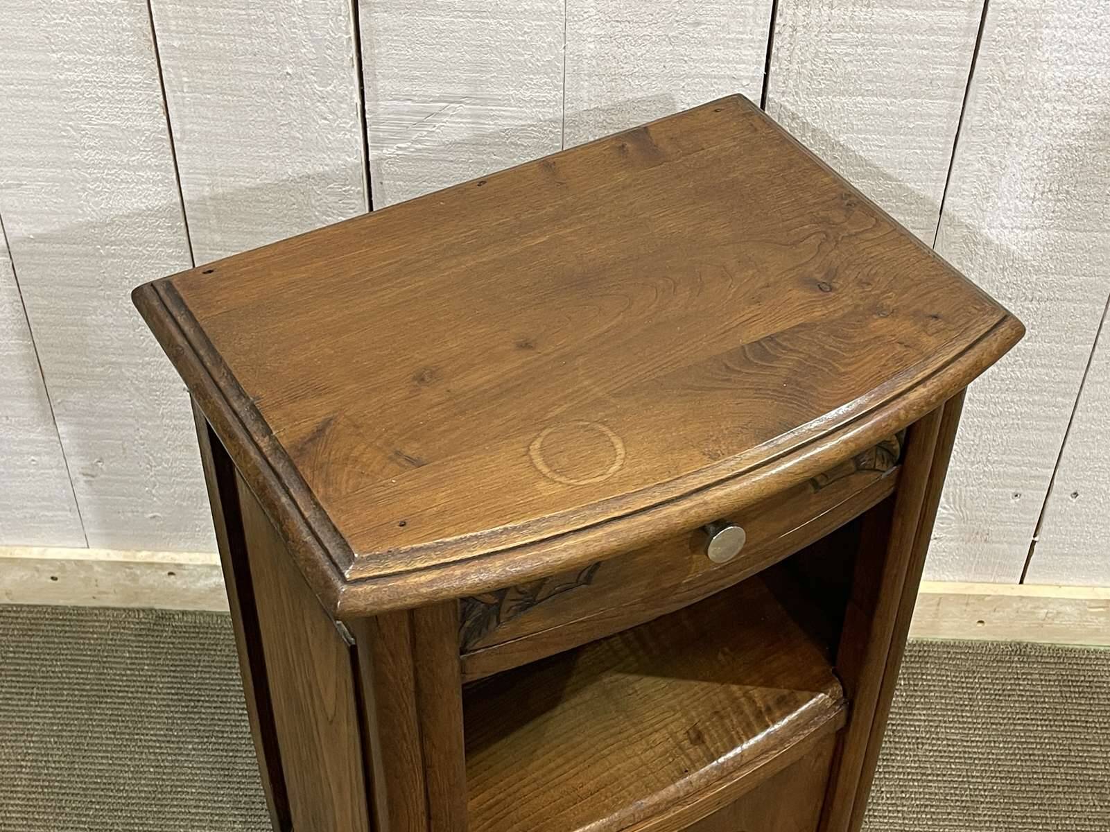 1950s Art Deco oak bedside table