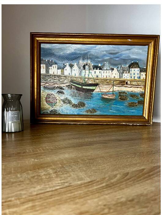 A large painting signed alvaro guillot