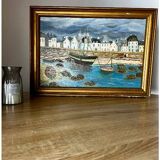 A large painting signed alvaro guillot