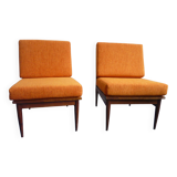 vintage orange armchairs