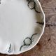 Compote dish or antique footed plate in ironstone - Villey de Longc