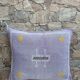 Handmade Moroccan silk cushion cover, cactus pattern