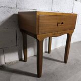 Scandinavian bedside table in vintage teak