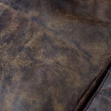 Antique brown leather chesterfield sofa, 1920s