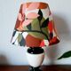 Vintage ceramic lamp with fruit lampshade