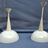 2 suspensions vintage Holophane 1960
