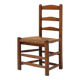 French Wabi-Sabi wood and wicker side Chair, 1850s