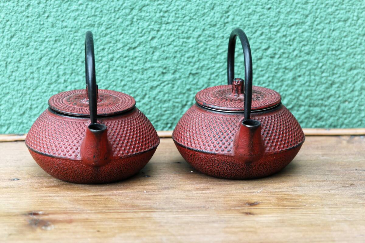 Pair of individual Japanese teapots
