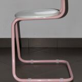80's design stool in pink tube