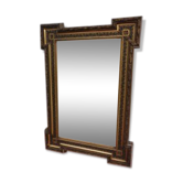 Miroir cadre en bois glace biseautée 90x65cm