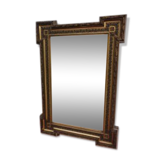 Mirror frame wooden beveled ice 90x65cm
