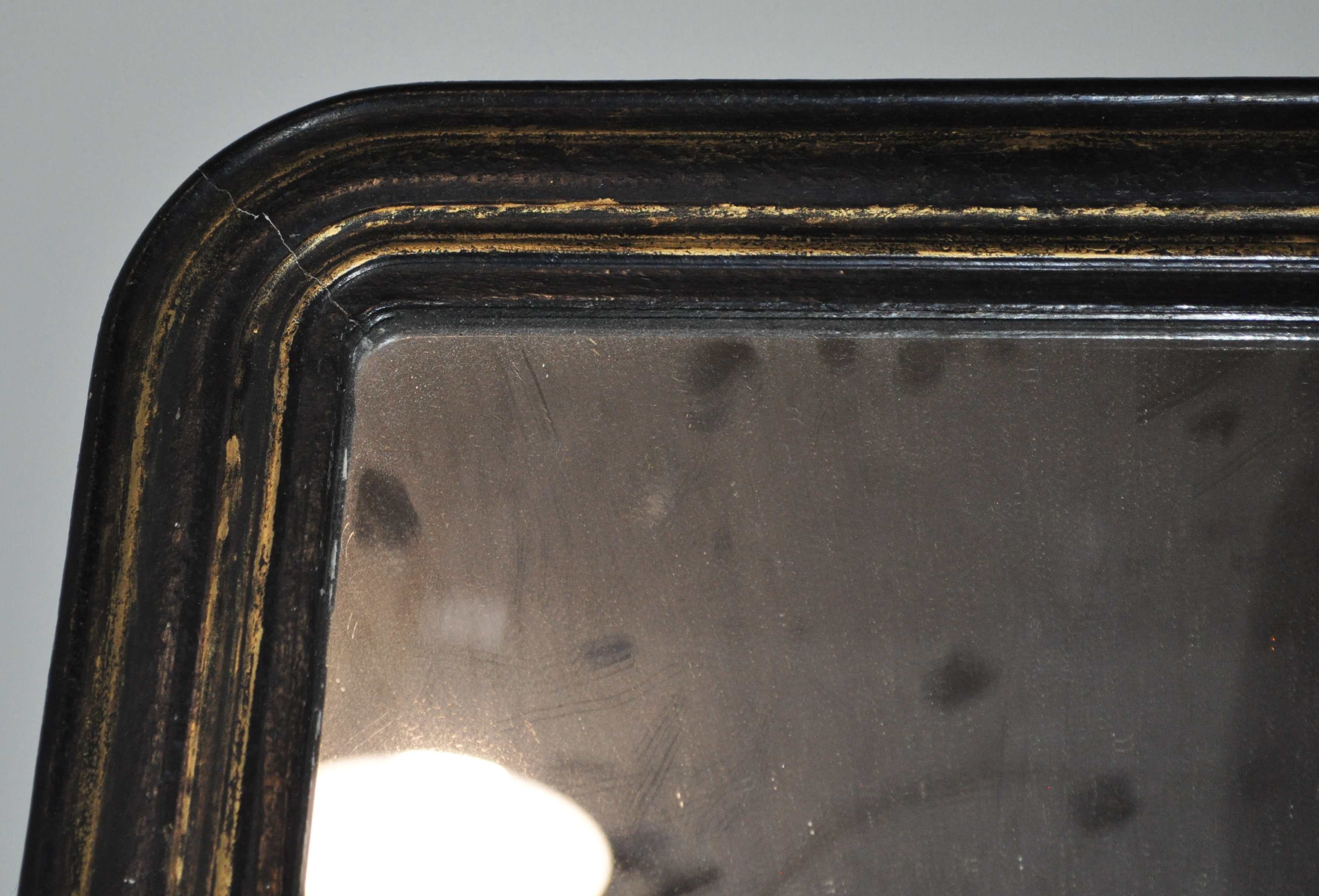 Mirror old wood blackened 36x43cm