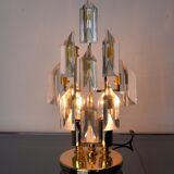 Lamp by Oscar Torlasco for Stilkronen, cut glass Murano, Italy, 1970