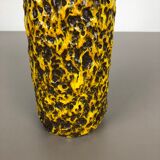 Pottery Super Yellow Color Fat Lava Multi-Color Vase Scheurich WGP, 1970s