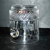 Vintage crystal moulded and cut ice bucket