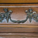 Walnut chest of drawers Louis XV style 3 drawers Bronze handles Mid-twentieth