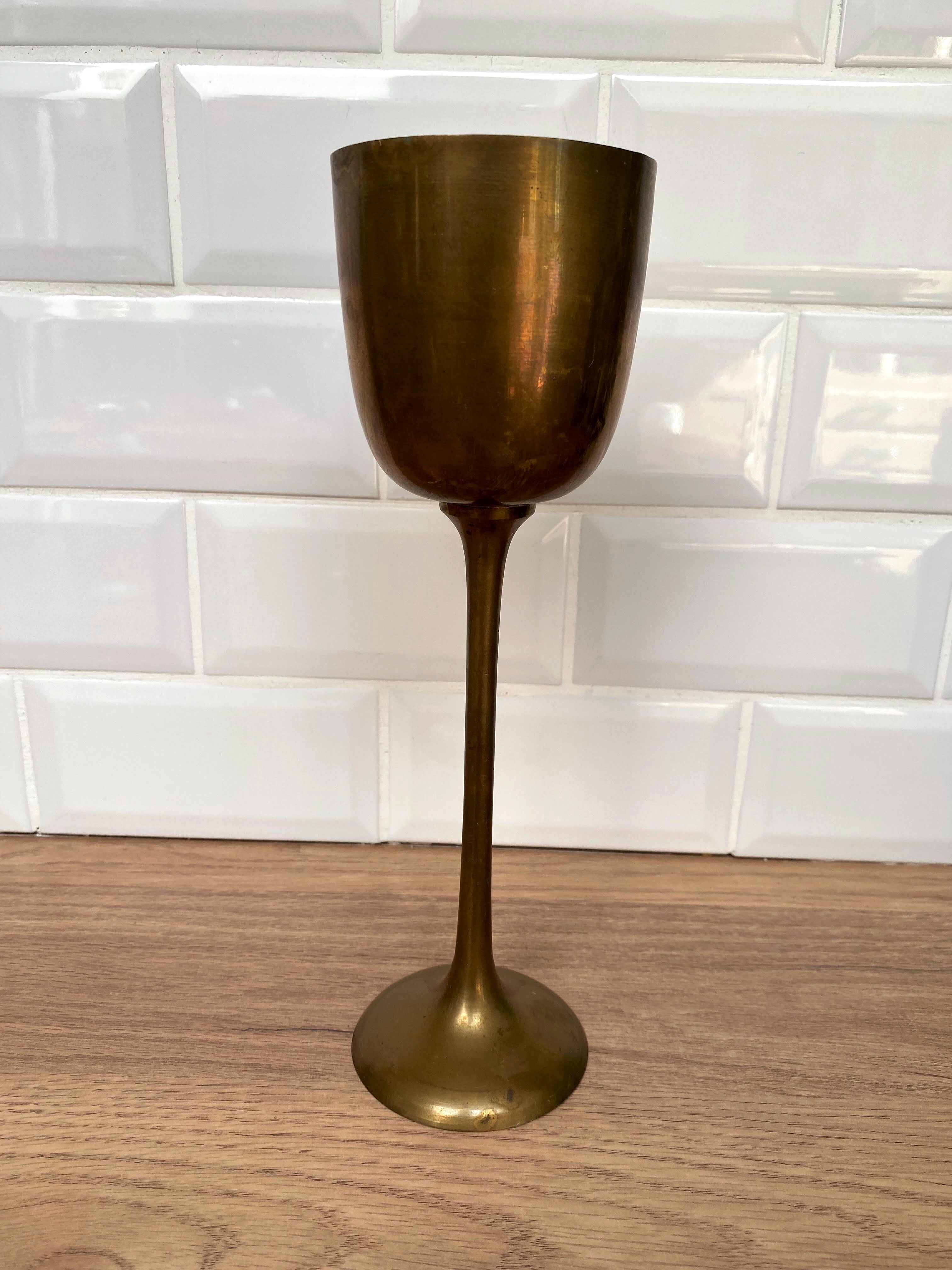 Brass metal chalice
